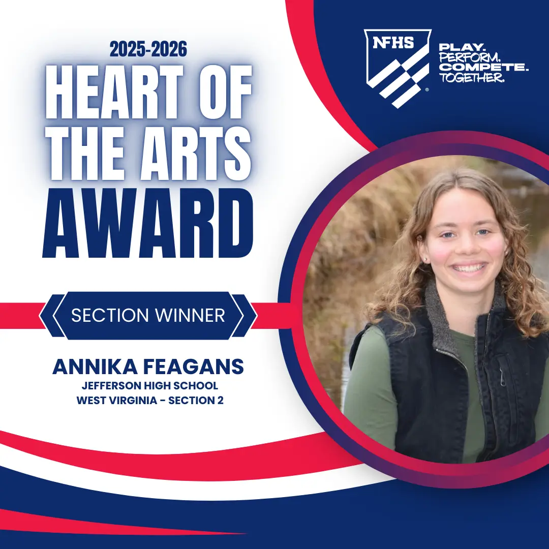 Jefferson High School’s Feagan Named NFHS Heart of the Arts Section Winner